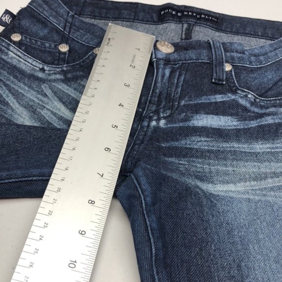 PREMIUM ROCK & REPUBLIC 5-POCKET SKINNY JEANS 26x28 ๐ - Picture 8 of 13